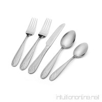 International Silver 5211376 Hoopla Frost 51-Piece Stainless Steel Flatware Set with Serving Utensils and Extra Teaspoons  Service for 8 - B0737BGXD5